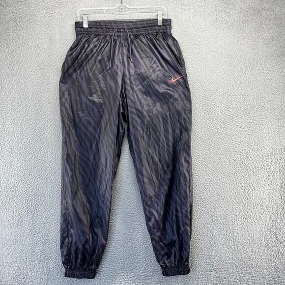 Nike Track Pants Women's Small Purple Black Zebra Print Icon Clash Cuffed Jogger - Picture 1 of 12
